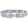 Mens White Diamond Bracelet .925 Sterling Silver 0.85 Ct.