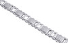 Mens White Diamond Bracelet .925 Sterling Silver 0.85 Ct.
