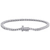 1 Row Sterling Silver Round Diamond 3.25mm Miracle Plate Tennis Bracelet 1/4 CT.