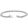 1 Row Sterling Silver Round Diamond 3.25mm Miracle Plate Tennis Bracelet 1/4 CT.