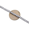 1 Row Sterling Silver Round Diamond 3.25mm Miracle Plate Tennis Bracelet 1/4 CT.