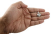 14K White Gold Round Diamond Puffy Heart Pendant Charm 0.62 CT.