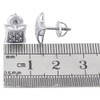 9 mm Drachen-Ohrstecker aus 925er-Sterlingsilber mit rundem Pavé-Diamant, 0,05 ct.