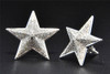 Diamond Star Studs 10K White Gold Round Cut 0.50 CT Pave Puffed Earrings