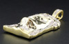 Mini Diamond Jesus Face Pendant .925 Sterling Silver Pave Charm .33 Ct. w/ Chain.
