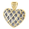 Diamond Heart Pendant Ladies 10K Yellow Gold Domed Love Round Cut Charm 0.80 Tcw