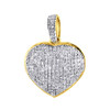 Diamond Heart Pendant 14K Yellow Gold 3/4" Charm Necklace 0.37 CT.