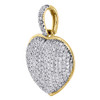 Diamond Heart Pendant 14K Yellow Gold 3/4" Charm Necklace 0.37 CT.