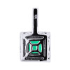 Diamond Pendant Created Princess Cut Emerald 10k White Gold 1.37 CT.