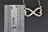 Diamond Infinity Pendant 10K White & Rose Gold 0.20 CT Heart Charm Necklace