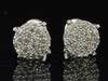 Diamond Studs Ladies 10K White Gold Round Cut Pave Designer Earrings 1/4 Tcw.