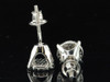 Diamond Studs Ladies 10K White Gold Round Cut Pave Designer Earrings 1/4 Tcw.