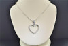 Diamond Heart Pendant .925 Sterling Silver 0.15 CT Love Charm with Chain