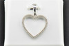 Diamond Heart Pendant .925 Sterling Silver 0.15 CT Love Charm with Chain