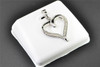 Diamond Heart Pendant .925 Sterling Silver 0.12 CT Love Charm with Chain