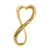 Brown Diamond Pendant Yellow Gold Round Heart Infinity Charm 0.10 Ct