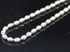 Hvidguld diamantslebet perlekæde 18" halskæde franco