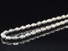 WHITE GOLD DIAMOND CUT BEAD CHAIN 18" NECKLACE FRANCO