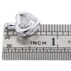 Dancing Diamond Heart Pendant Ladies Necklace 10K White Gold  0.07 CT.
