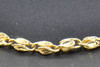 14K Yellow Gold Ladies Link Designer Hollow Fashion Bracelet 7" 4.1 Grams 4MM