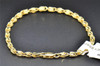 14K Yellow Gold Ladies Link Designer Hollow Fashion Bracelet 7" 4.1 Grams 4MM