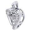 Dancing Diamond Heart Pendant Ladies 10K White Gold  Necklace 0.16 CT.