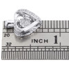 Dancing Diamond Heart Pendant Ladies 10K White Gold  Necklace 0.16 CT.