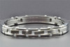 3 rækker diamant armbånd i rustfrit stål herre Arctica rund 8" armring 1,15 ct