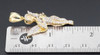 Mini Angel Diamond Pendant 10K Yellow Gold Fully Iced Out Wings Charm 0.75 Ct