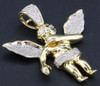 Mini Angel Diamond Pendant .925 Sterling Silver Charm 0.18 Ct