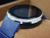 Diamond Gucci Watch YA114208 Custom Half Case Digital Blue Band Genuine 2.5 Ct.