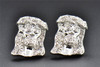 Diamond Studs .925 Sterling Silver Jesus Face Earrings .20 CT