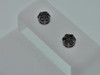 .925 STERLING SILVER 0.25CT DIAMOND FLOWER STUD EARRINGS