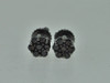 .925 STERLING SILVER 0.25CT DIAMOND FLOWER STUD EARRINGS