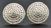 Diamond 3D Earrings .925 Sterling Silver White Finish Pave Circle Studs 0.50 Ct.