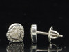 Ladies .925 Sterling Silver Designer Love Heart Diamond Studs Earrings 0.05 Ct.