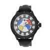 Men's Ice Mania IM3047 Genuine Diamond Black PVD World Map Dial Watch 0.08 CT.