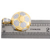 10K Yellow Gold Round Diamond Soccer Ball Pendant 1.20" Mens Pave Charm 1/2 CT.