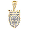 10K Yellow Gold Round Diamond Roaring Lion Pendant 2" Statement Charm 1.25 CT.