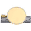 10K Yellow Gold Round Diamond Picture Memory Frame Pendant 2.60" Charm 0.90 CT.
