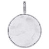 10K White Gold Round Diamond Picture Memory Frame Pendant 2.60" Charm 0.90 CT.