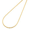 14K Yellow Gold 2.50mm Hollow Diamond Cut Rope Chain Link Necklace 16 - 30 Inch