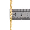 14K Yellow Gold 4mm Hollow Diamond Cut Rope Chain Link Necklace 20 - 30 Inches
