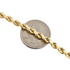 14K Yellow Gold 5mm Hollow Diamond Cut Rope Chain Link Necklace 22 - 30 Inches