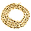 14K Yellow Gold 6mm Hollow Diamond Cut Rope Chain Link Necklace 22 - 30 Inches