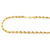 14K Yellow Gold 6mm Hollow Diamond Cut Rope Chain Link Necklace 22 - 30 Inches