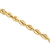 14k gult guld 6 mm ihåligt diamantslipat rep kedjelänk halsband 22 - 30 tum