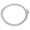 collier chaîne boîte solide en or blanc 10 carats 0,50 mm 16", 18", 20", 22" et 24" de longueur