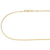 10 karat gult guld 1 mm solid box kæde halskæde 16", 18", 20", 22" & 24" længde