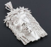 Diamond Jesus Face Piece Pendant Mens .925 Sterling Silver 2 Inch Charm 0.80 Ct